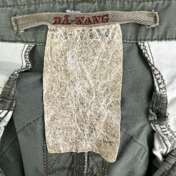 DA-NANG Cargo Dragon Floral Embroidered Pants Green Y2K Low Rise Small - Picture 11 of 11